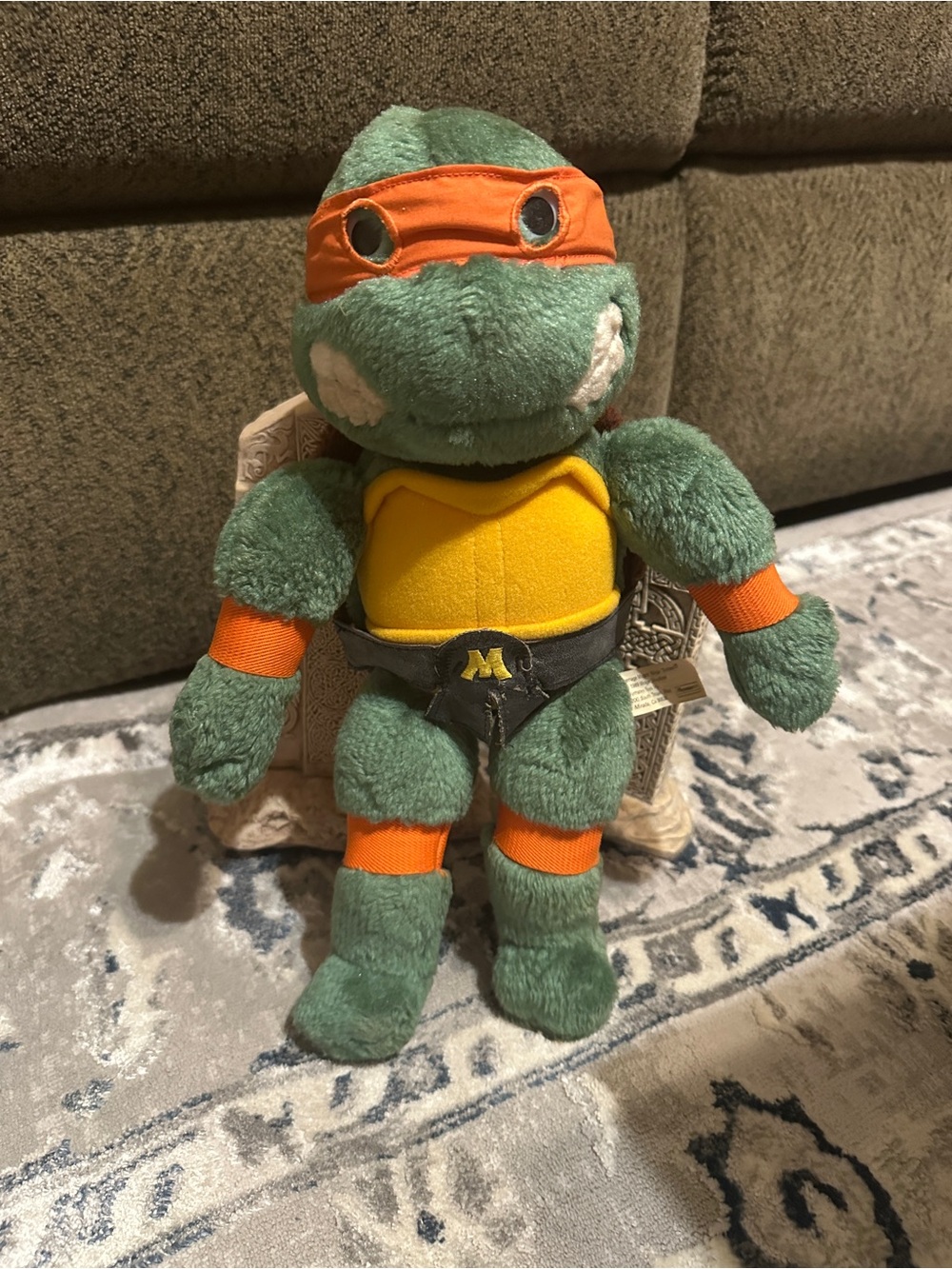 1989 Vintage Teenage Mutant Ninja Turtle Toy - Michaelangelo